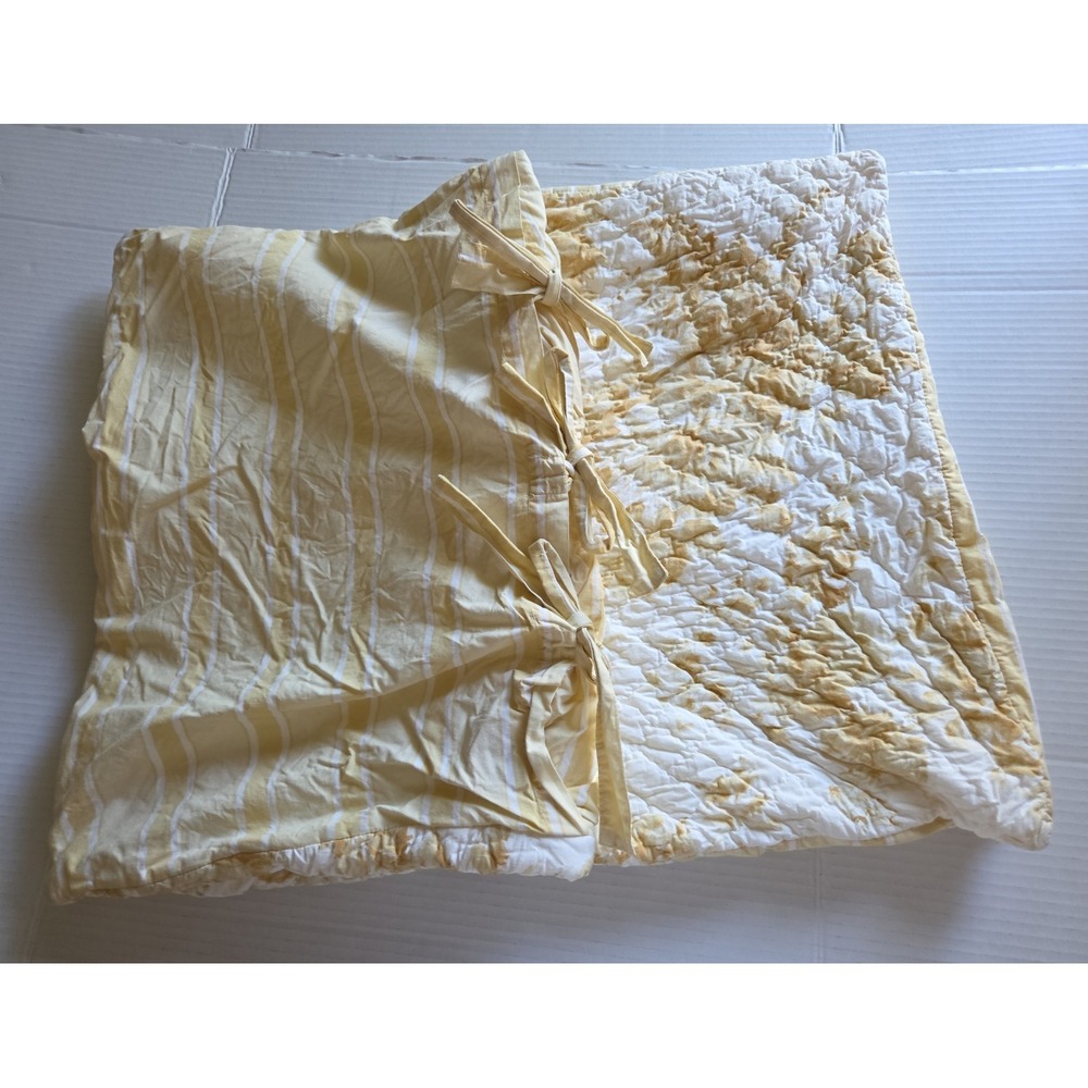 J Clayton International Set of 2 Standard Pillow Shams Cotton Yellow Reversible